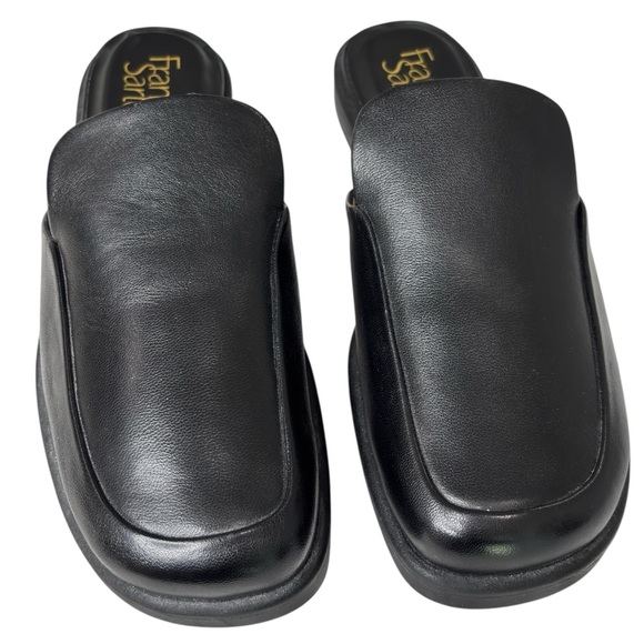 FRANCO SARTO Bocca Slide Mules Womens Shoe Size 6 Black Leather Classic Preppy - Picture 3 of 12
